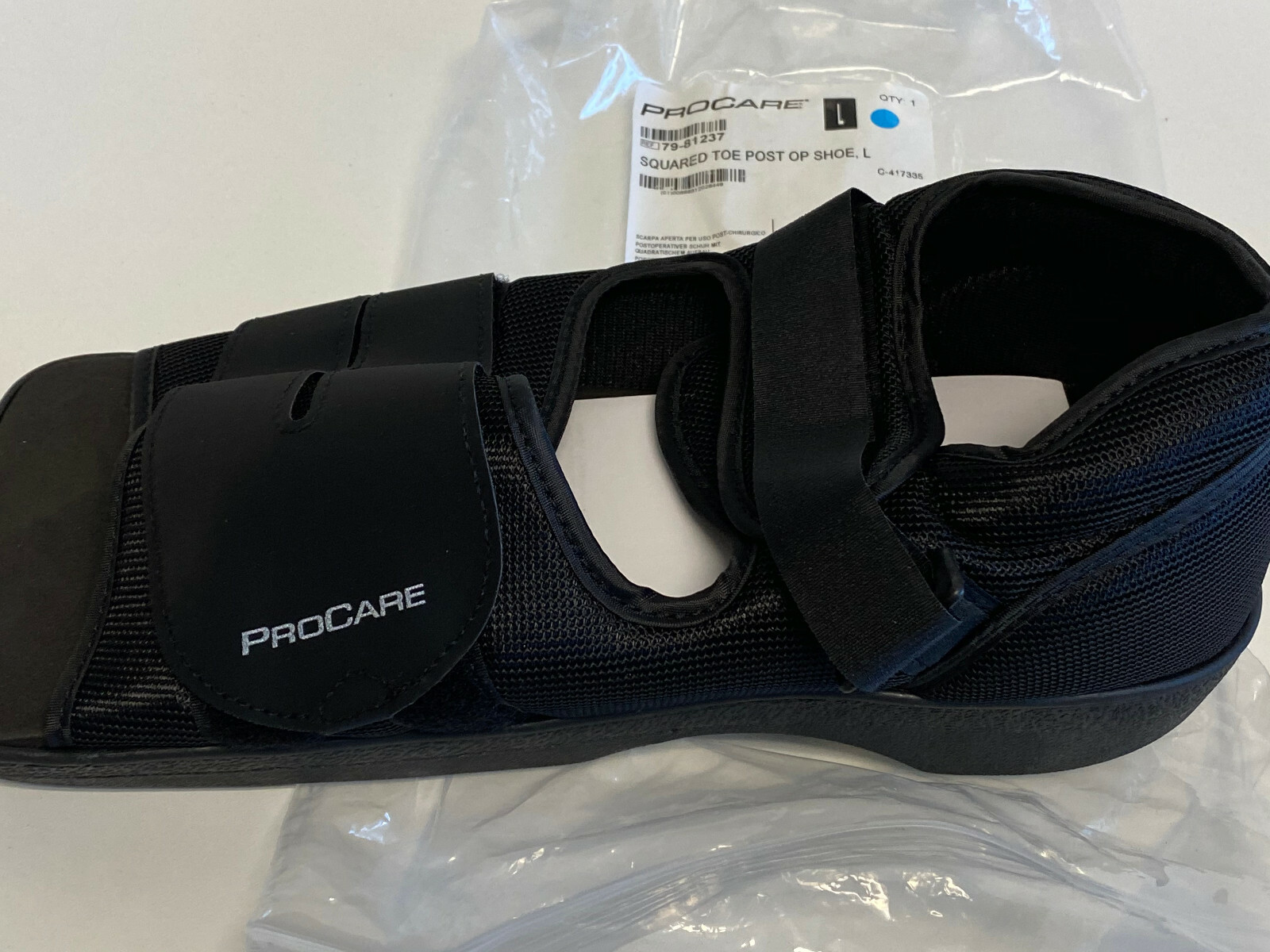 Lot of 2 New ProCare Squared Post OP Shoe – Large 79-81237