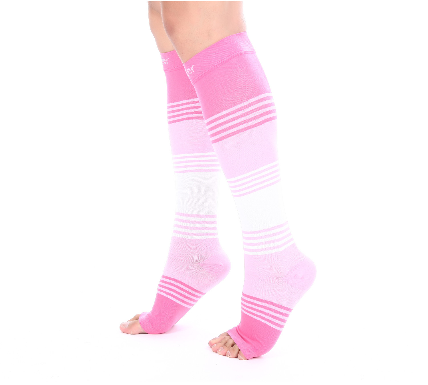 Doc Miller Open Toe Socks Compression Stockings 20-30MMHG Relieve Varicose Pain
