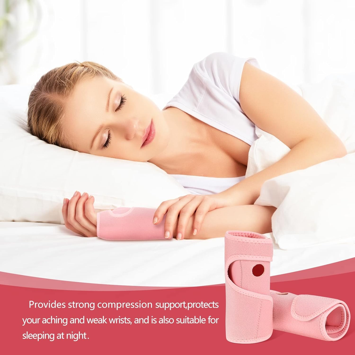 2 Pieces Carpal Tunnel Wrist Braces for Night Wrist Sleep Support Brace Wrist Sp
