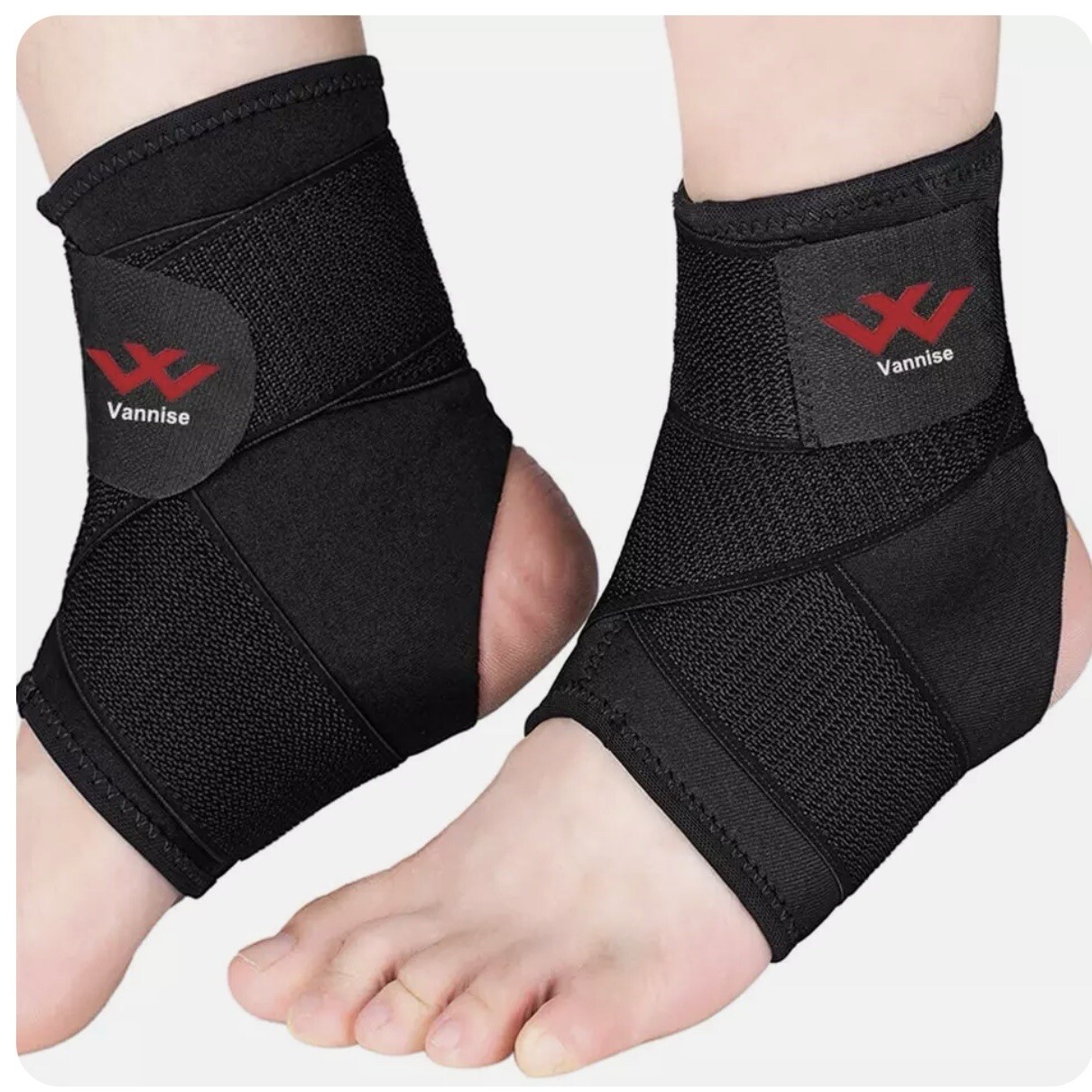 2 Pack Breathable & Strong Ankle Brace – XL (Pack of 2) Classic Black