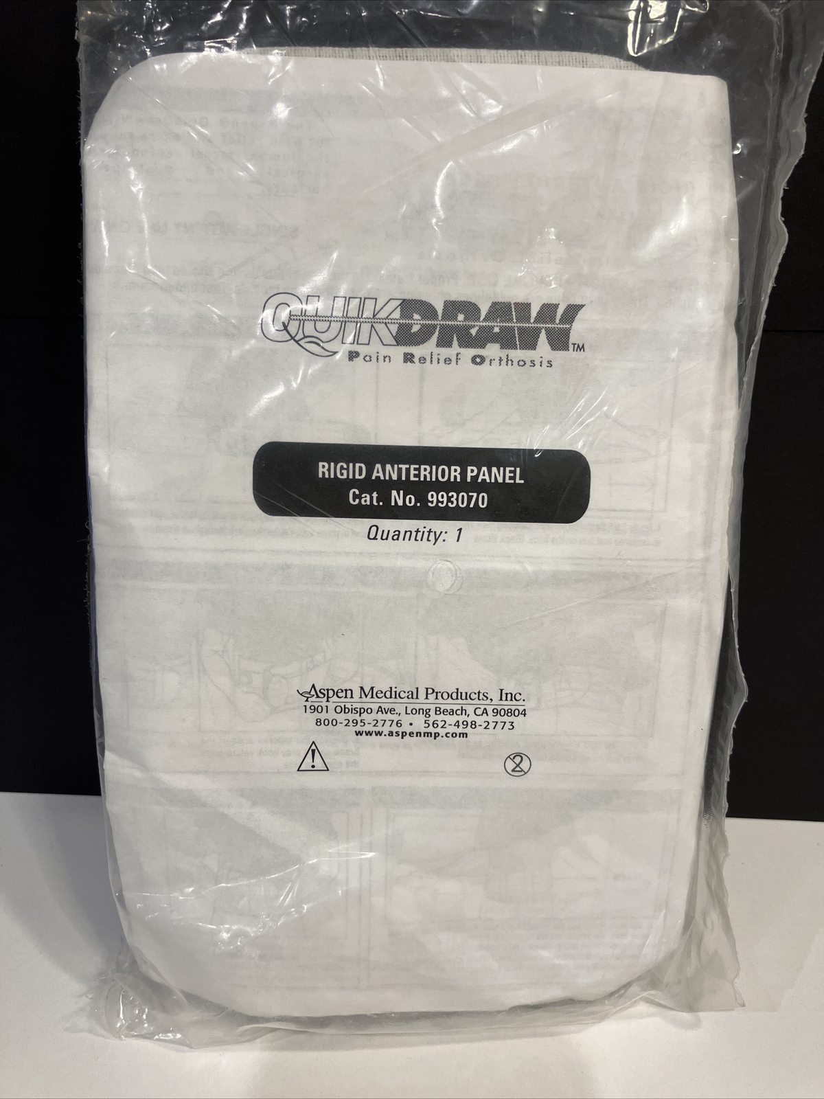 Aspen Medical QUIKDRAW Rigid Anterior Panel 993070 – New In Plastic