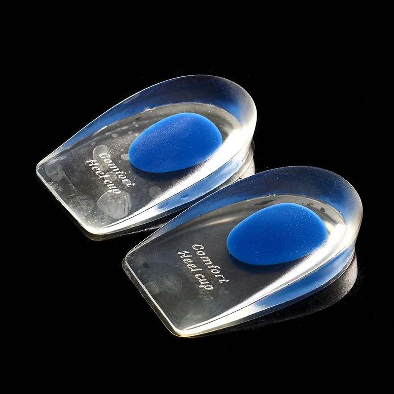 1 Pair Men Women Silicon Gel Heel Cushion Insoles Soles Relieve Foot Pain Protec