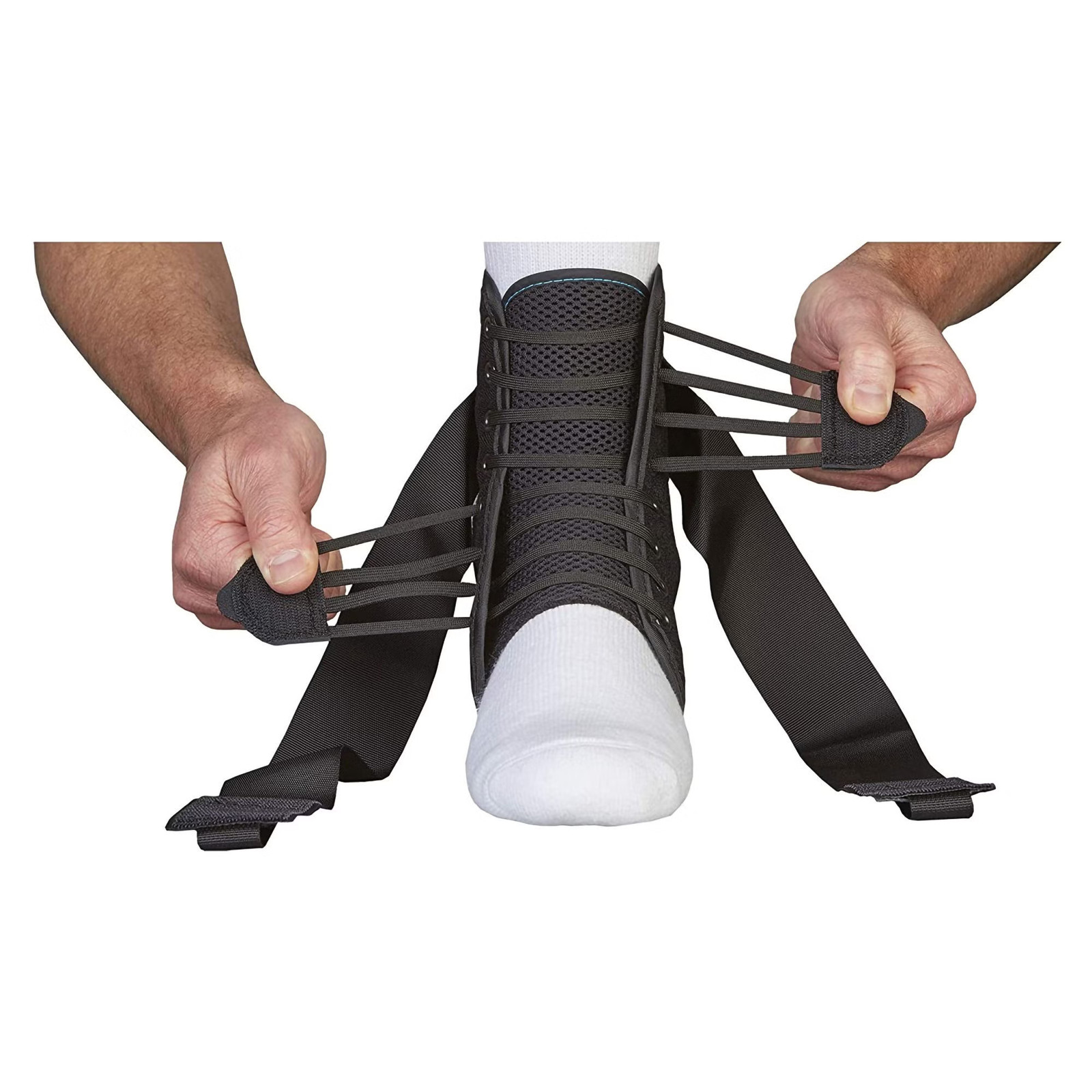 ASO Speed Lacer Black Ankle Brace Medium Lace Up for the Foot 223614