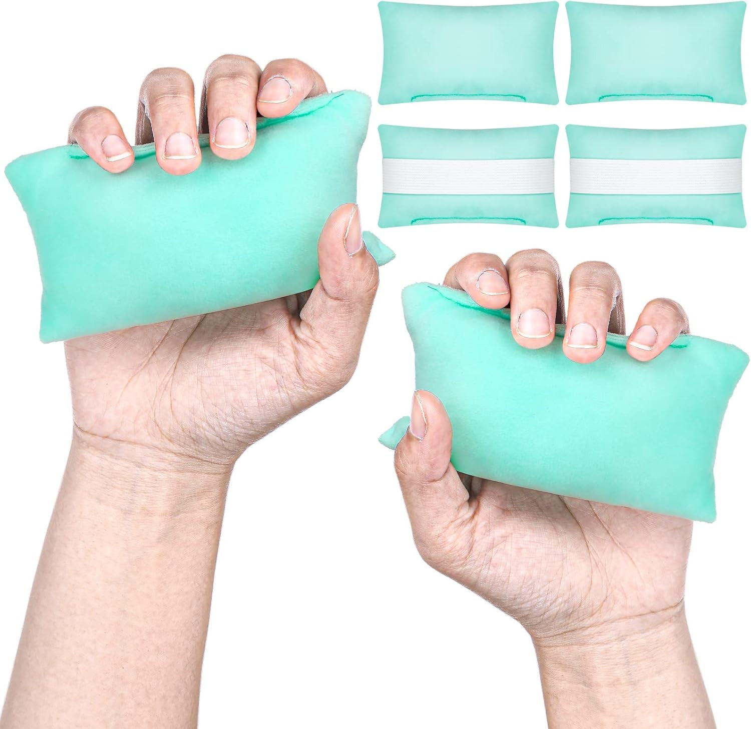 6 Pcs Palm Grip Protector Hand Contracture Cushion with Elastic Band Sweat Re…