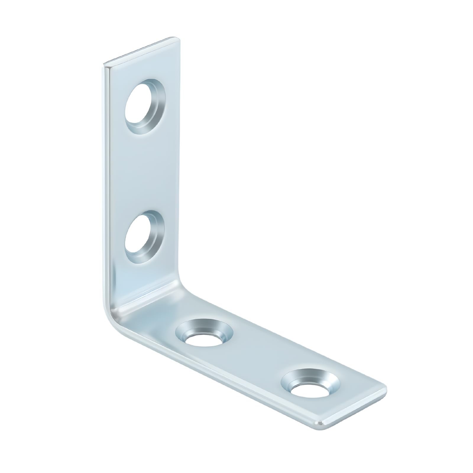 40 Pack L Bracket Corner Braces – 1.5″ Steel Right Angle Brackets for Wood Shelv