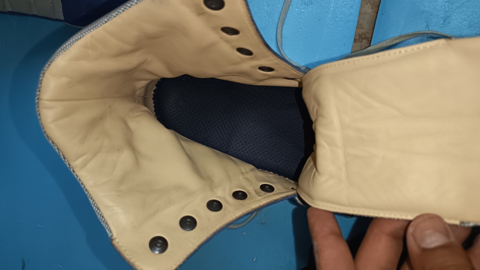 Herzer German Custom Orthopedic Boot Genuine Leather Amputee Prosthetic Blue R