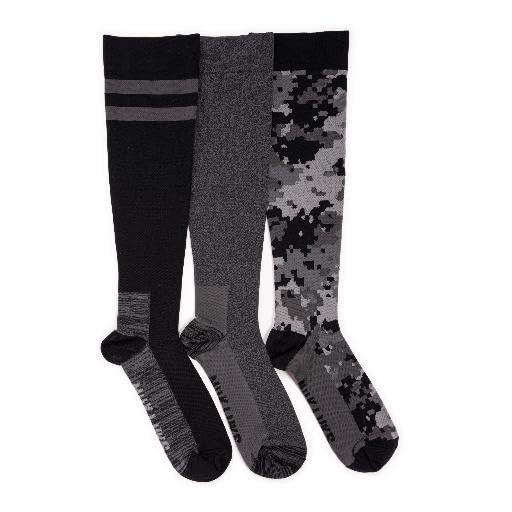 3 Pack Men’s Knee-high Compression Socks Nylon Support Athletic Medical