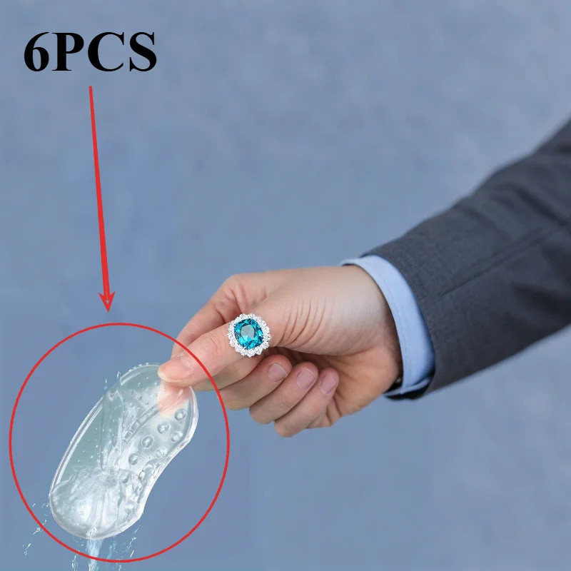 2/4/6-pcs Silicone High-Heel Arch Support Insoles, Anti-Slip Heel Inserts, Rubbe
