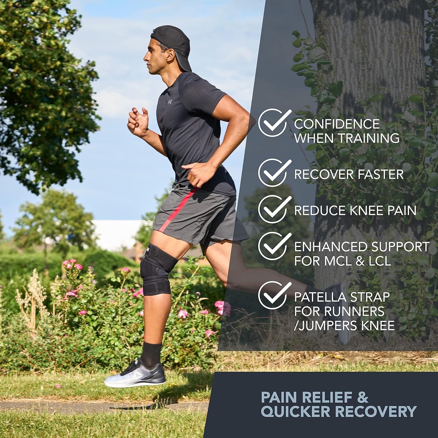 Adjustable Knee Brace for ACL & MCL Pain – Optimal Comfort & Support Medium Size