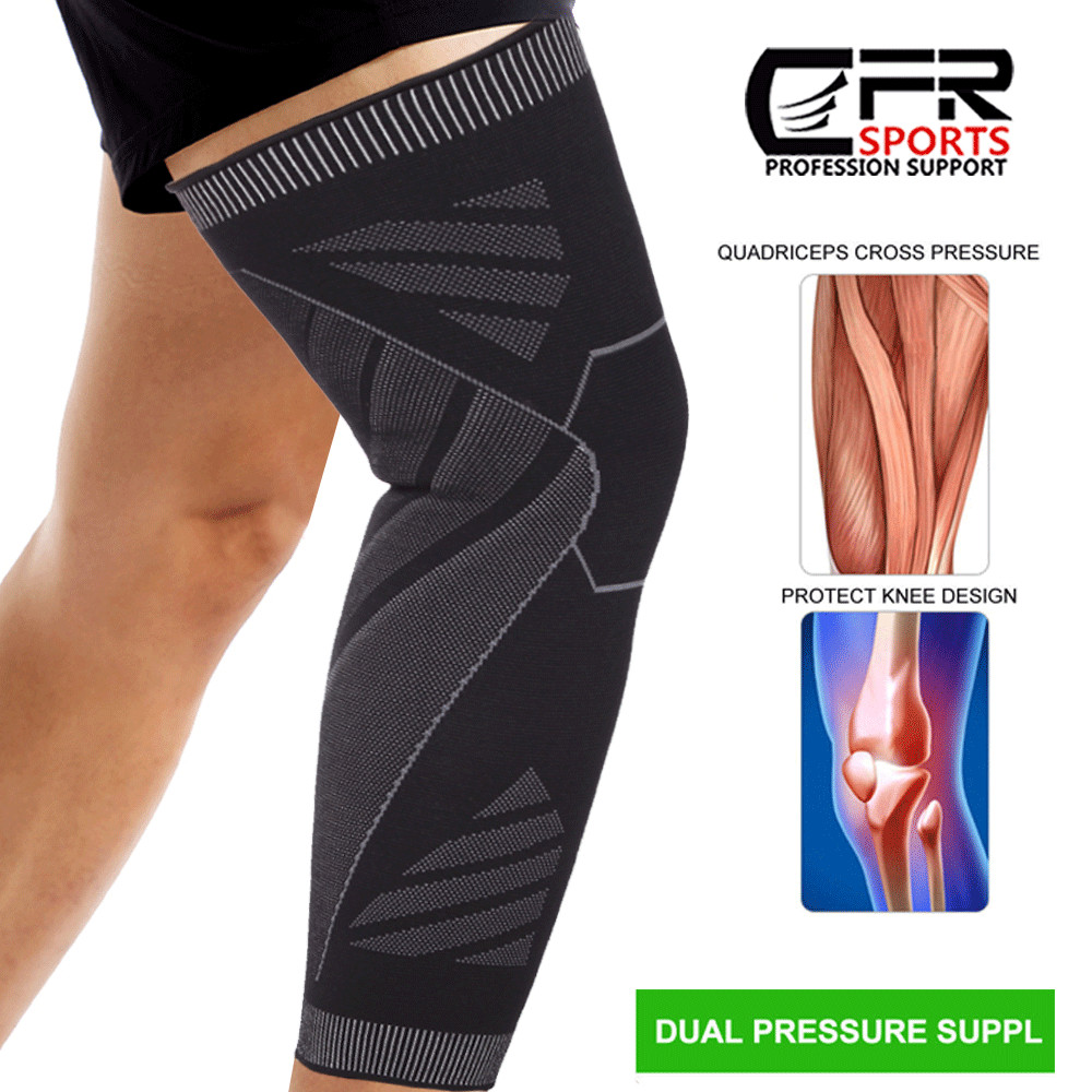 Full Leg Sleeves Thigh High Compression Long Knee Sleeve Socks Pain Relief Sport