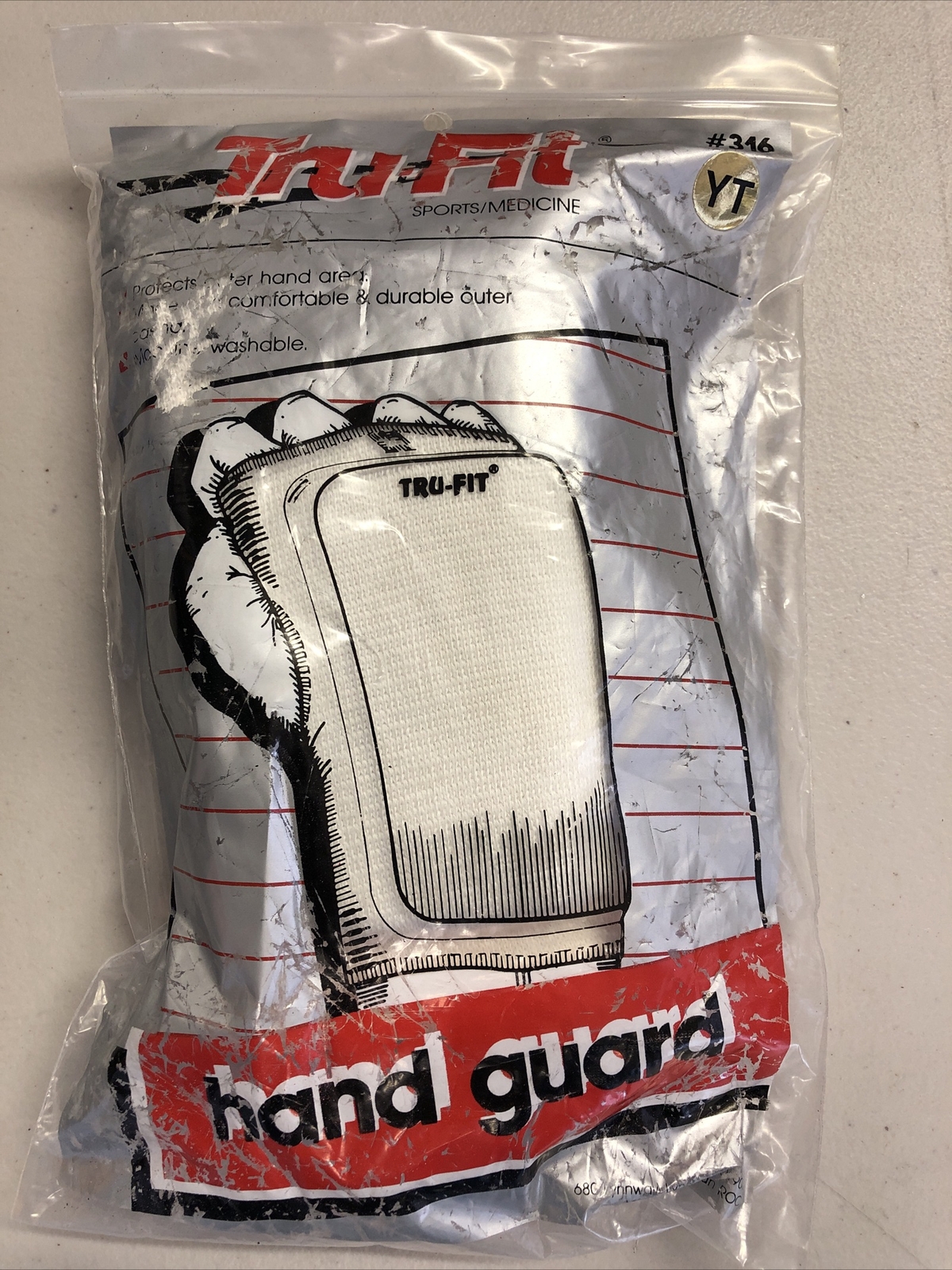 Tru-Fit Padded Youth Teen Hand Pad White New Vintage #316 Two Total Sports