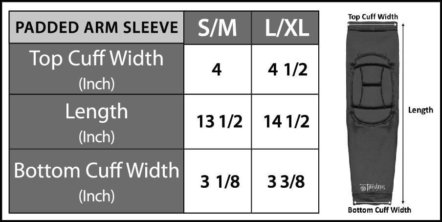 New Tandem Sport Padded Arm Sleeves – Compression with Built-In Elbow Padding to