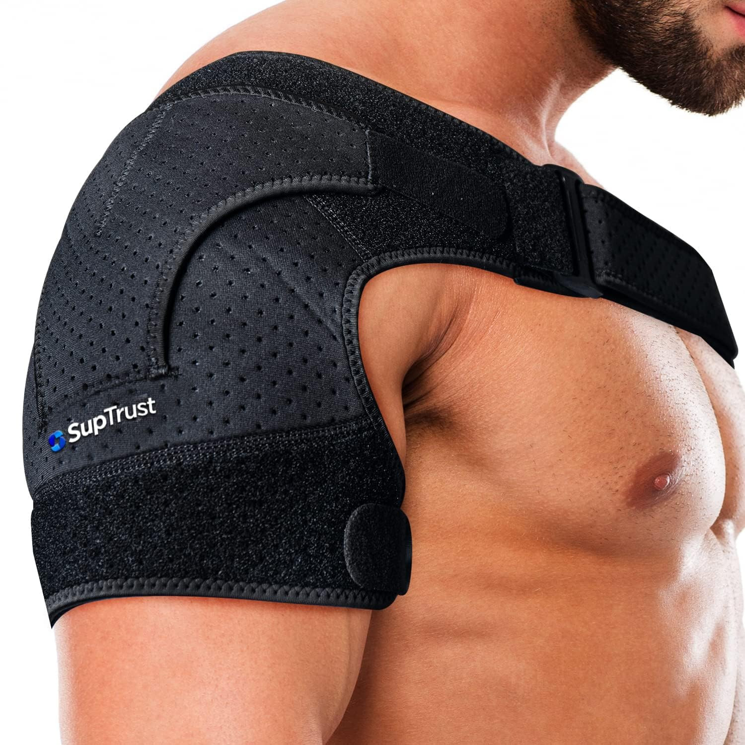 Shoulder Brace for Men & Women: Adjustable Shoulder Wrap for Pain Relief, AC Joi