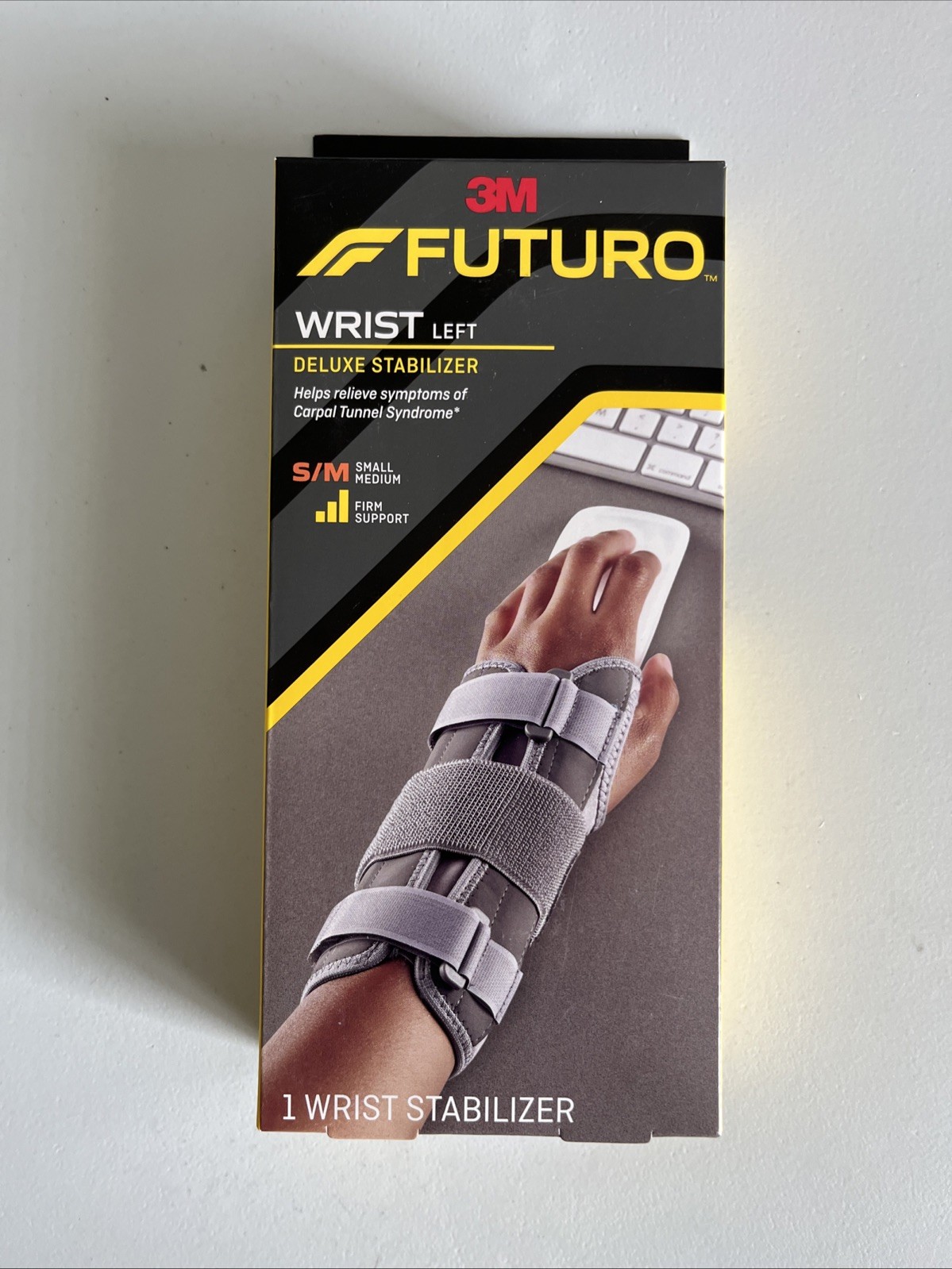 3M Futuro Deluxe Wrist Stabilizer Left Hand, Size Small/Medium – New