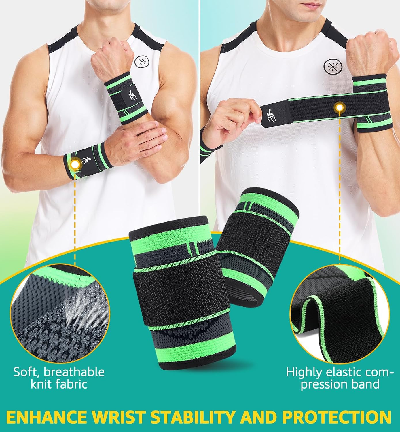 Wrist Brace Wrist Wraps Compression Wrist Strap, Wrist Support for Work Fitness