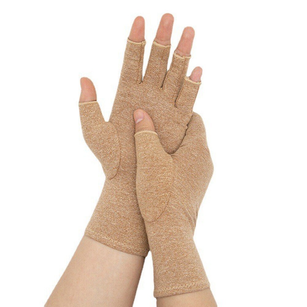 Compressione Guanti Sollievo Dal Dolore Artrite Supporto senza Dita Anti Mano