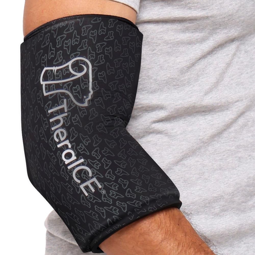 Elbow Ice Pack Compression Sleeve for Injuries | Reusable Arm Gel Cold Pack W…