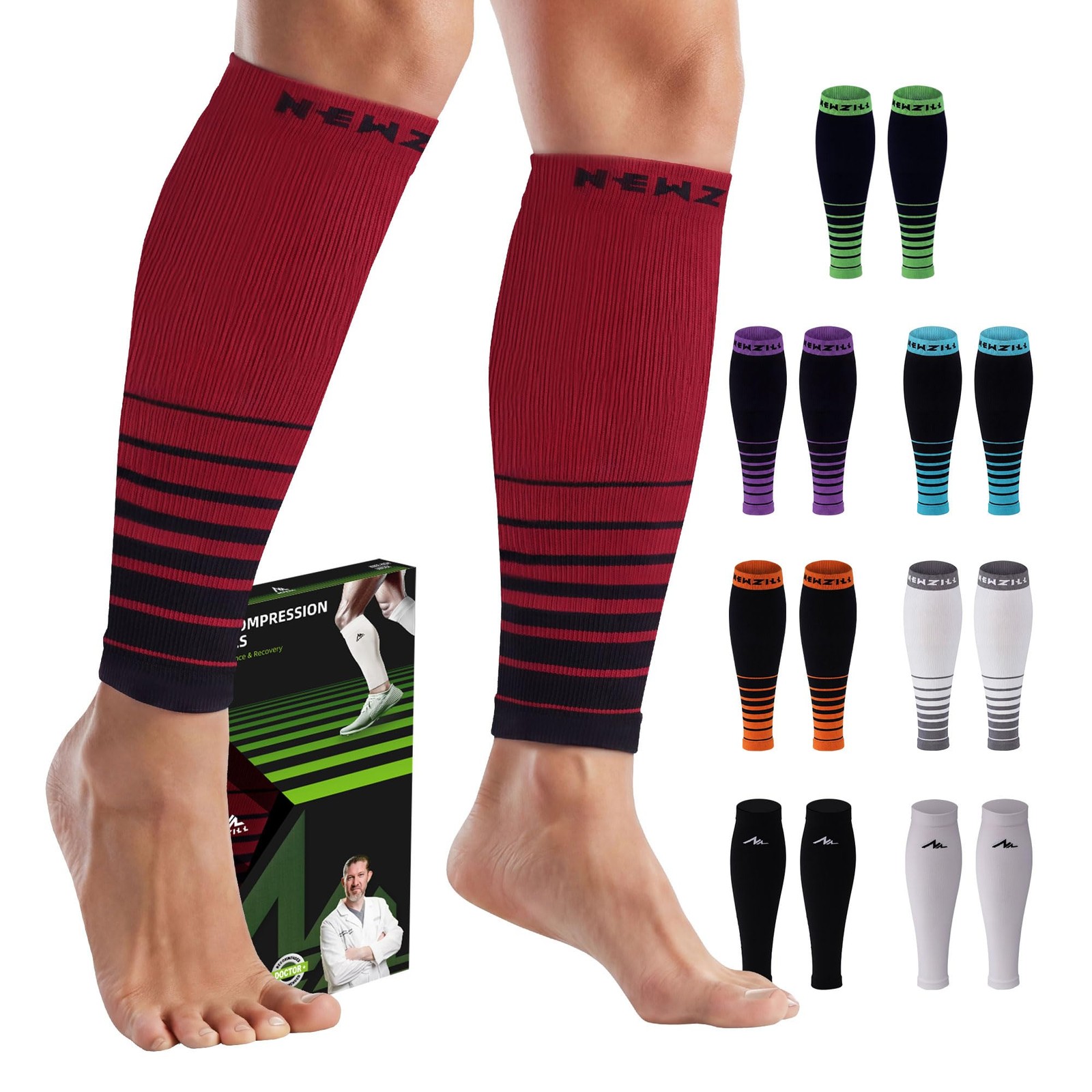 Calf Compression Sleeve for Men & Women | Footless Compression Socks for Shin…