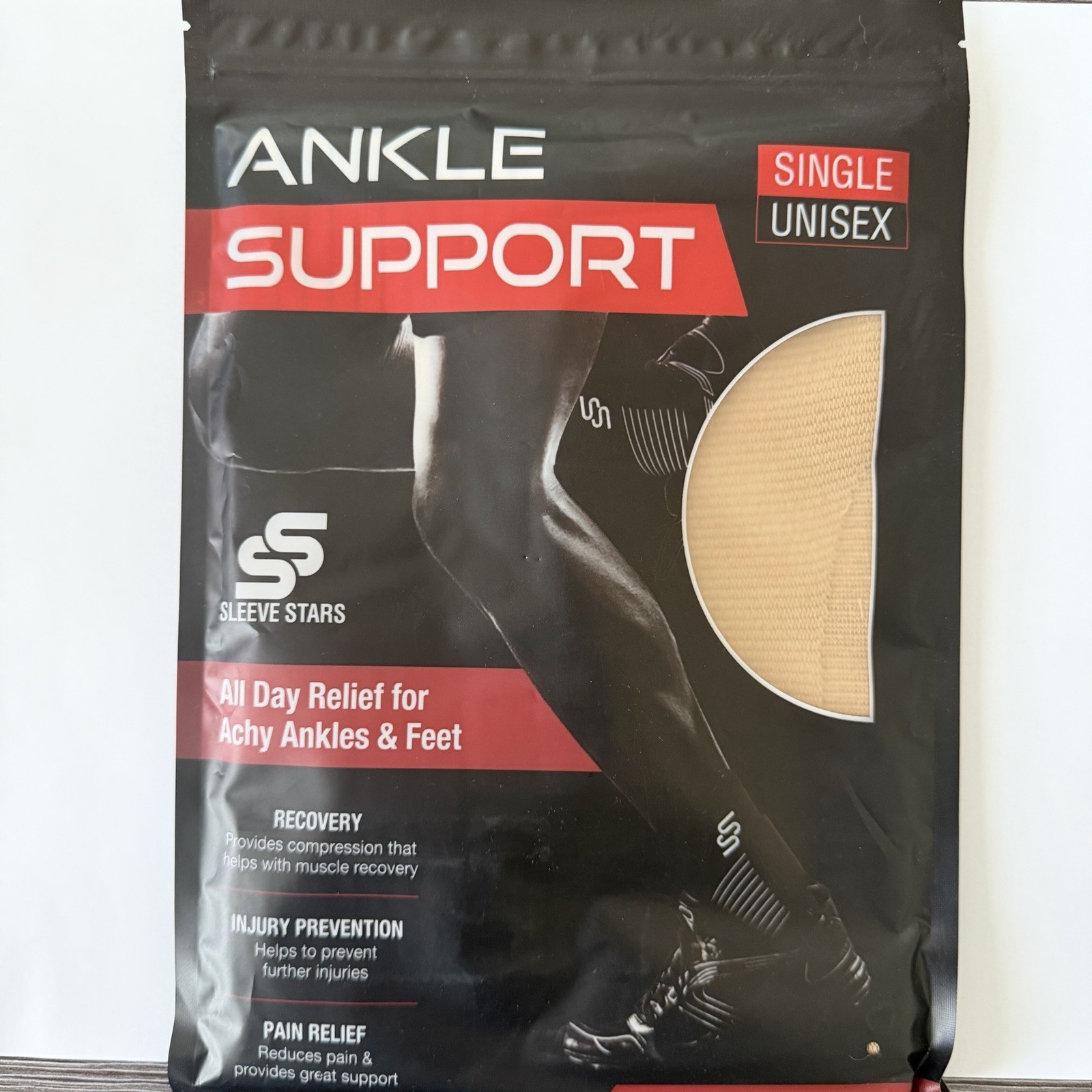 Sleeve Stars Ankle Support One Size Ankle Brace, SINGLE Ankle Brace – BLACK