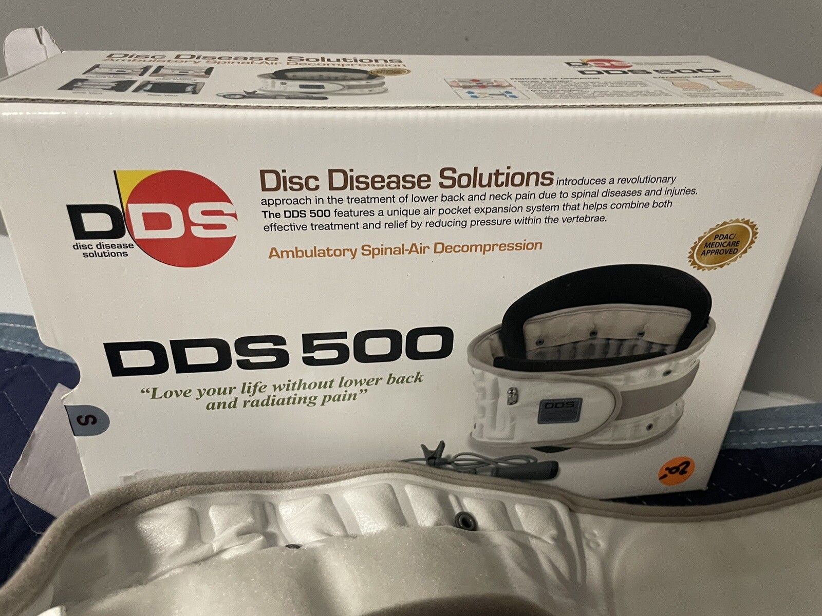DDS 500 Disc Disease Solutions Back Brace Size 3XL Spinal Air No Panels Included