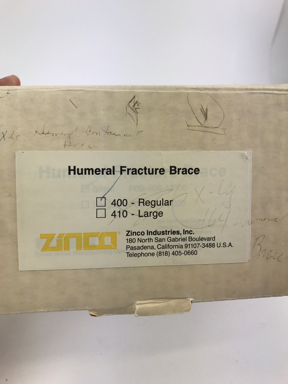 Zinco Right Or Left Funeral Fracture Brace New In Box Fast Free Shipping wow