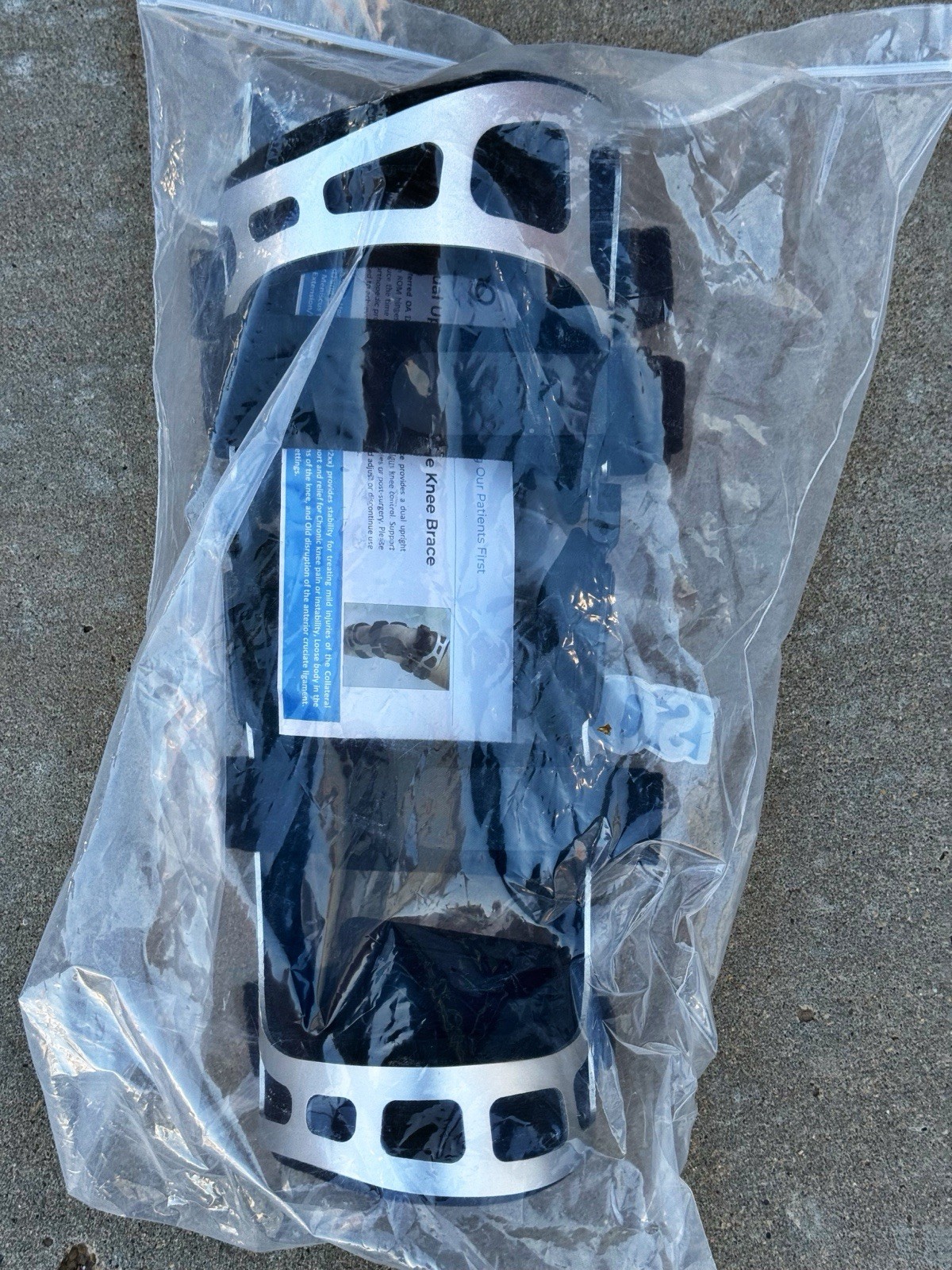 ISO Preferred OA Dual Upright ROM Hinge Knee Brace Post-Op Ligament M/LT