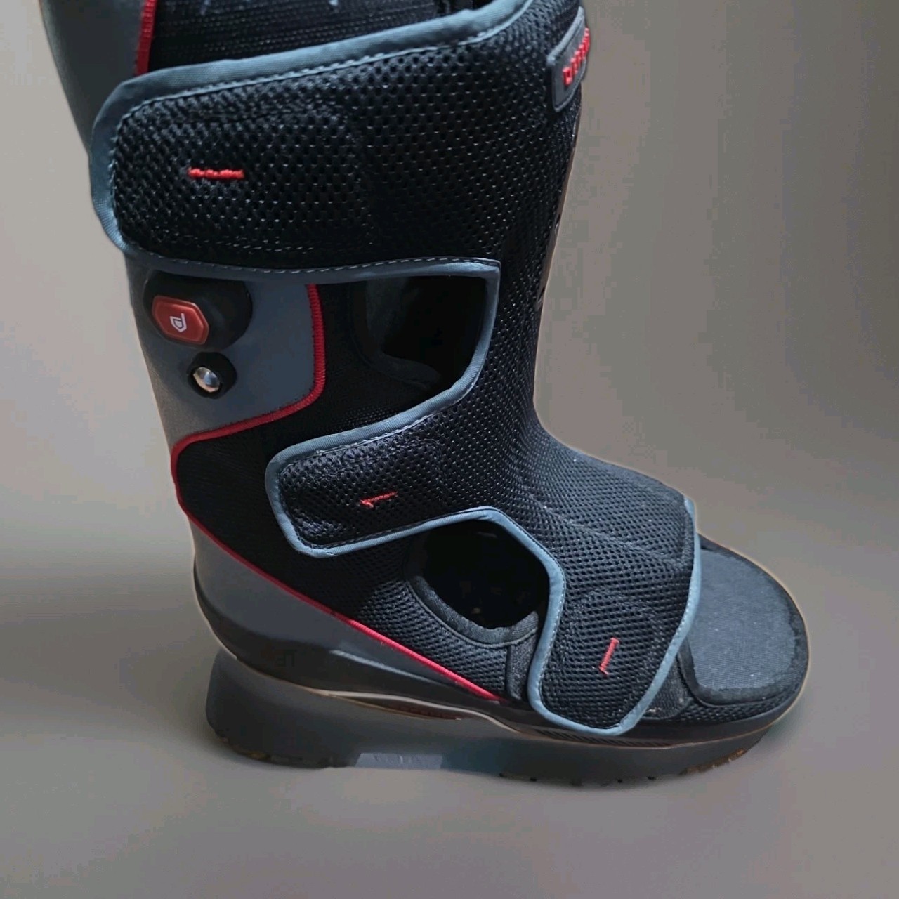 Foot Defender Protective Walking Boot Orthopedic Recovery Black Red Stability XL