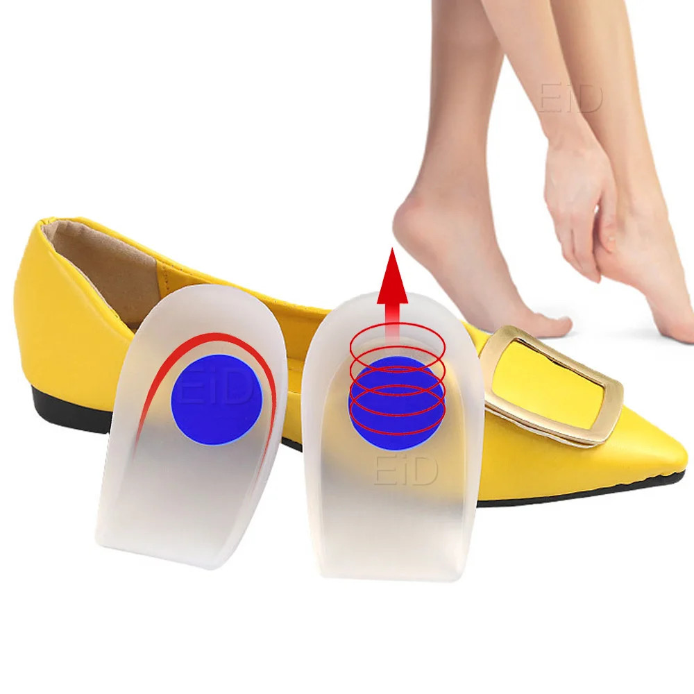 Silicone Gel Heel Pad for Plantar Fasciitis Pain Relief Shock Absorption Foot Ca