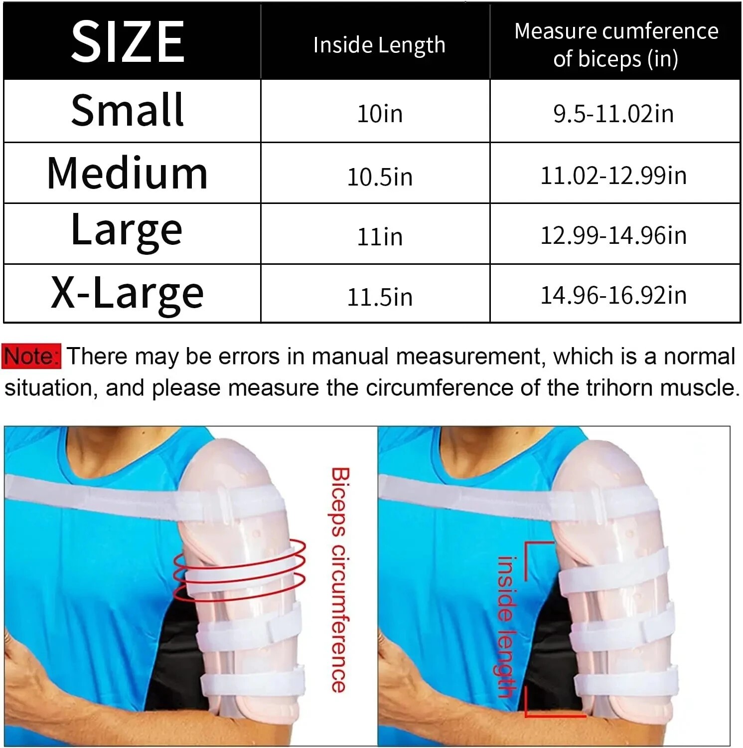 Adjustable Humerus Fracture Brace For Upper Arm & Shoulder Support Immobilizer