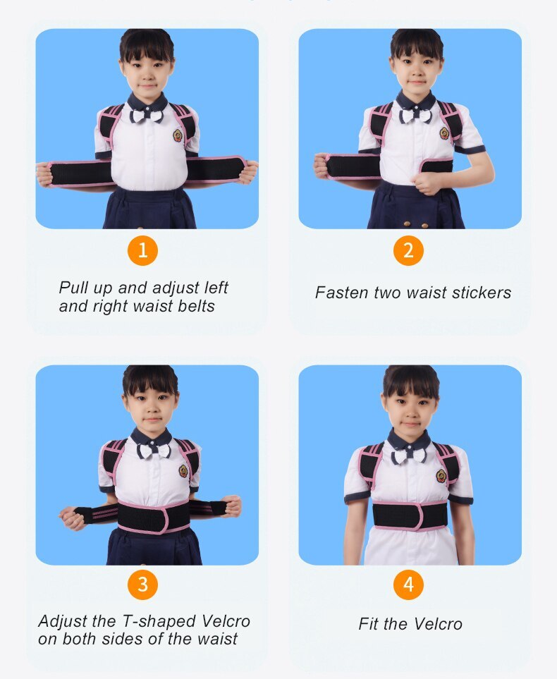 Adjustable Children Posture Corrector Back Support Belt Spine Back Lumbar Braces