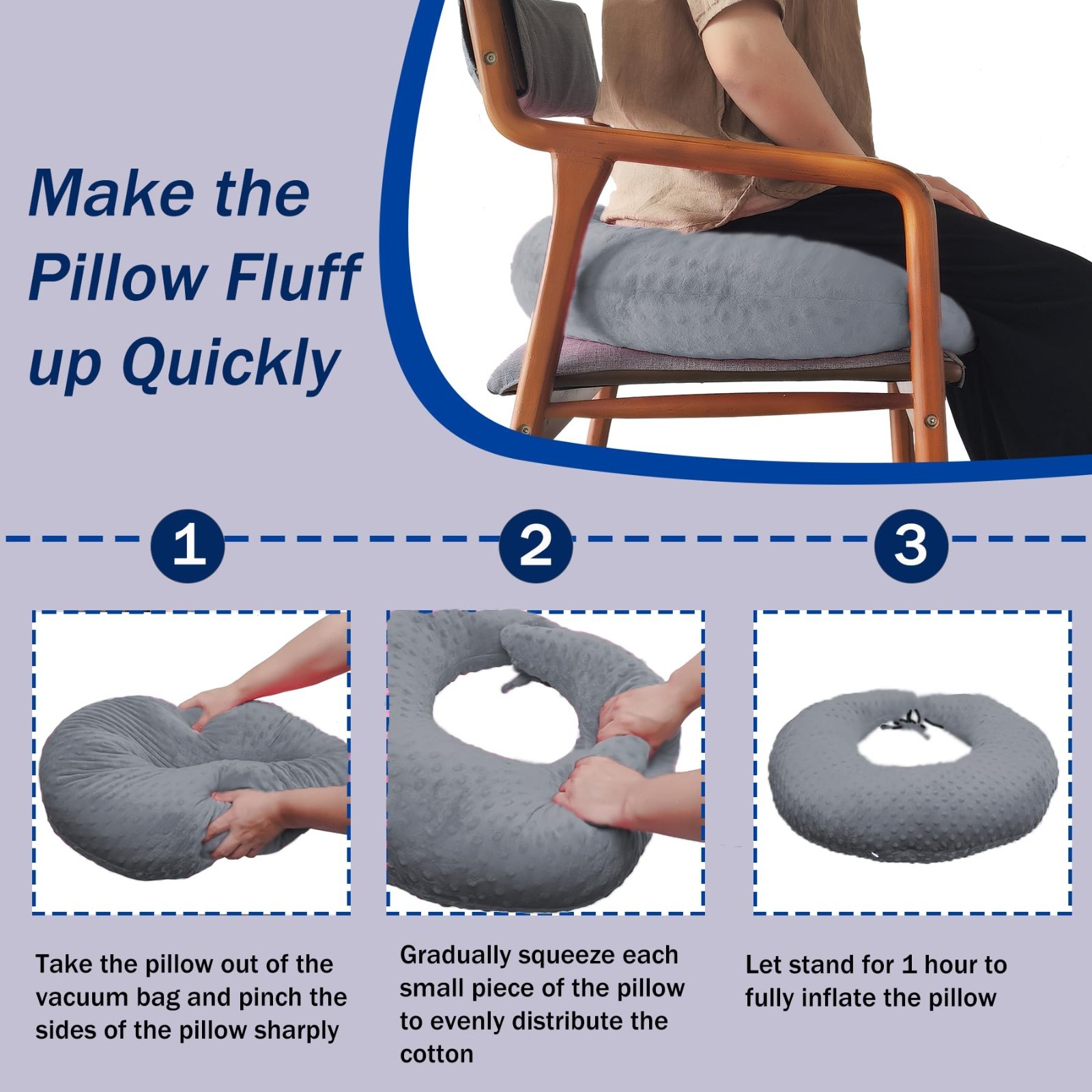 BBL Pillow for Post-Surgery Recovery, Donut Cushion for Butt Sleeping & Sitting,