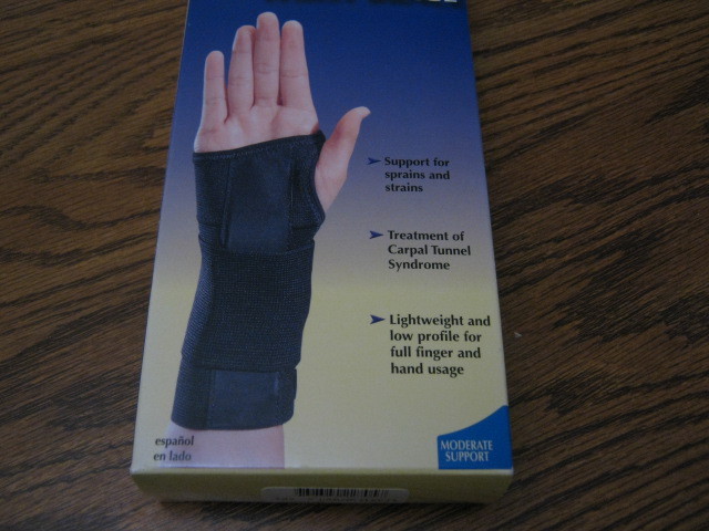 1 Bell Horn Elastic Stabilizing Wrist Brace Left XL XLarge Black Moderate Suppor