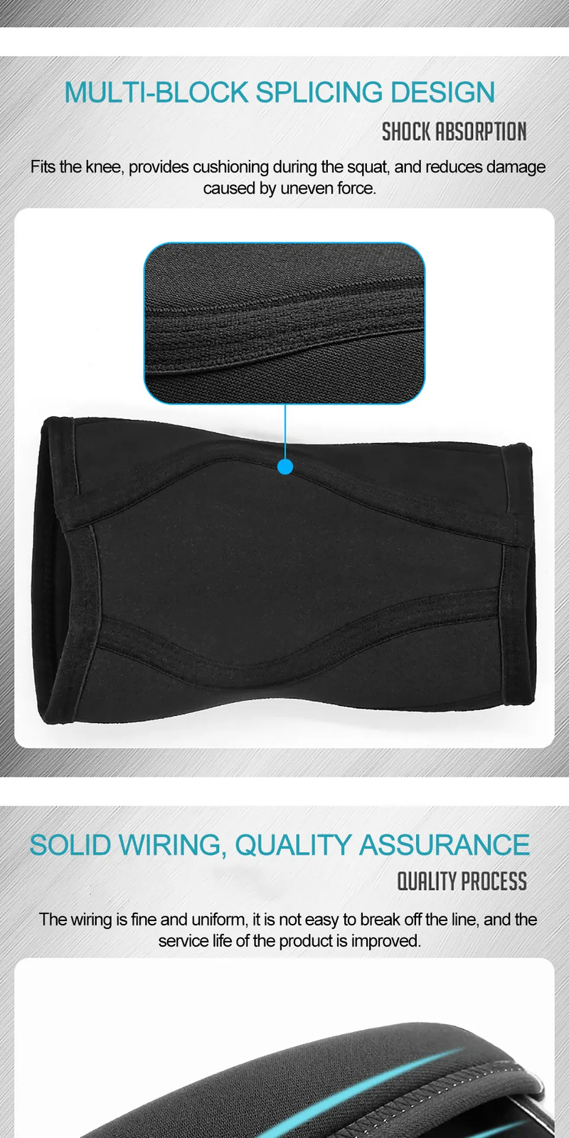 1 Pair Squat 7mm Knee Sleeves Pad Support Compression Neoprene Knee Protector
