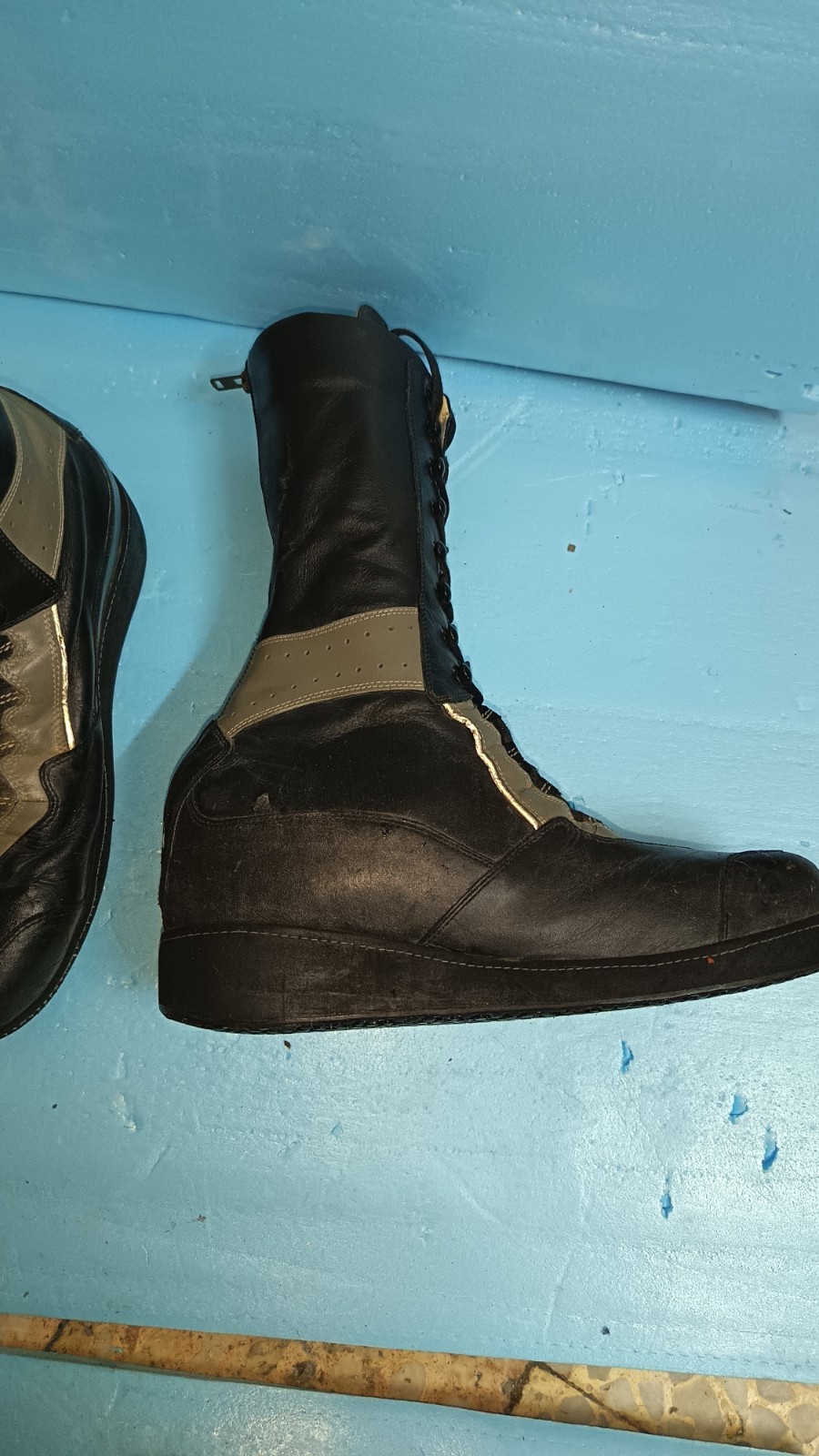 Herzer German Custom Orthopedic Boot Black Leather Vibram Sole Amputee High R