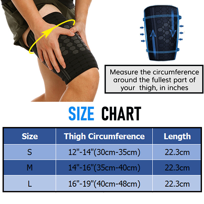 Thigh Wrap Support Hamstring Compression Leg Brace Sleeve Adjustable Sport