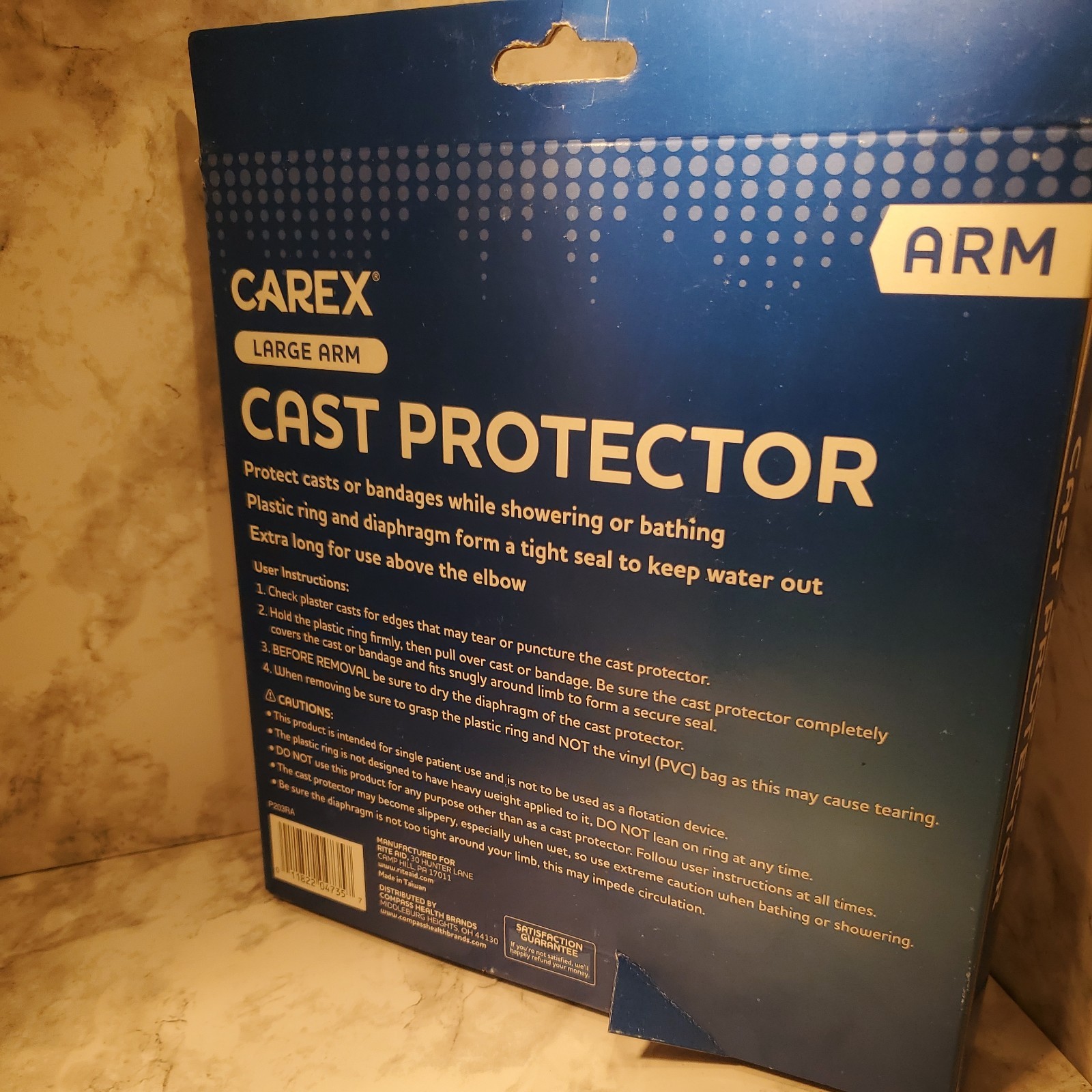 Carex Cast Protector Large Arm Ruber Latex 23″in