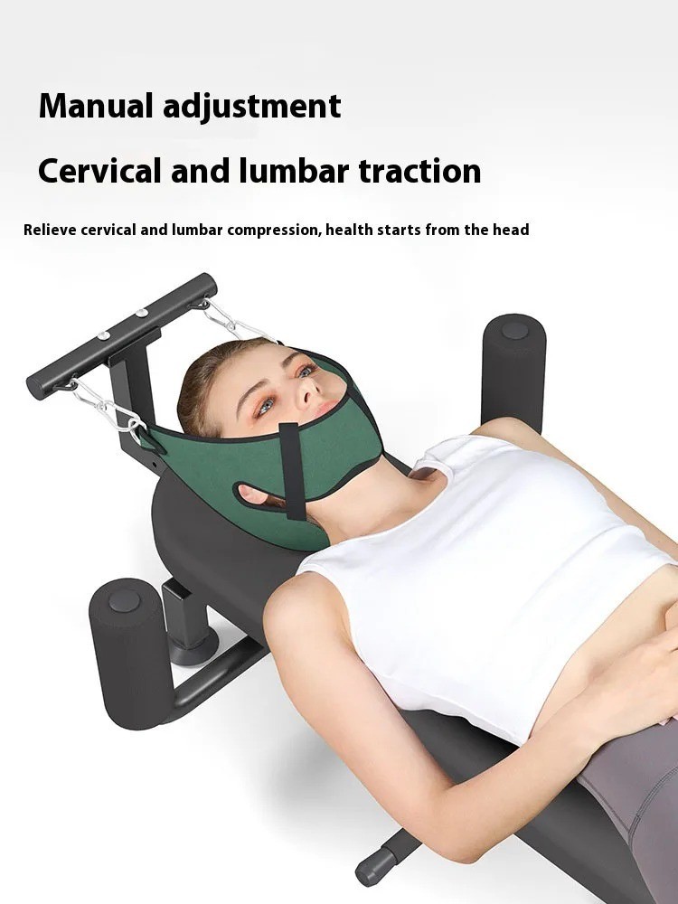 Cervical and lumbar spine soothing device, leg stretching exercise device