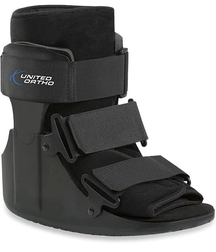 United Ortho Short Cam Walker Fracture Boot Men’s Large Black Support Brace