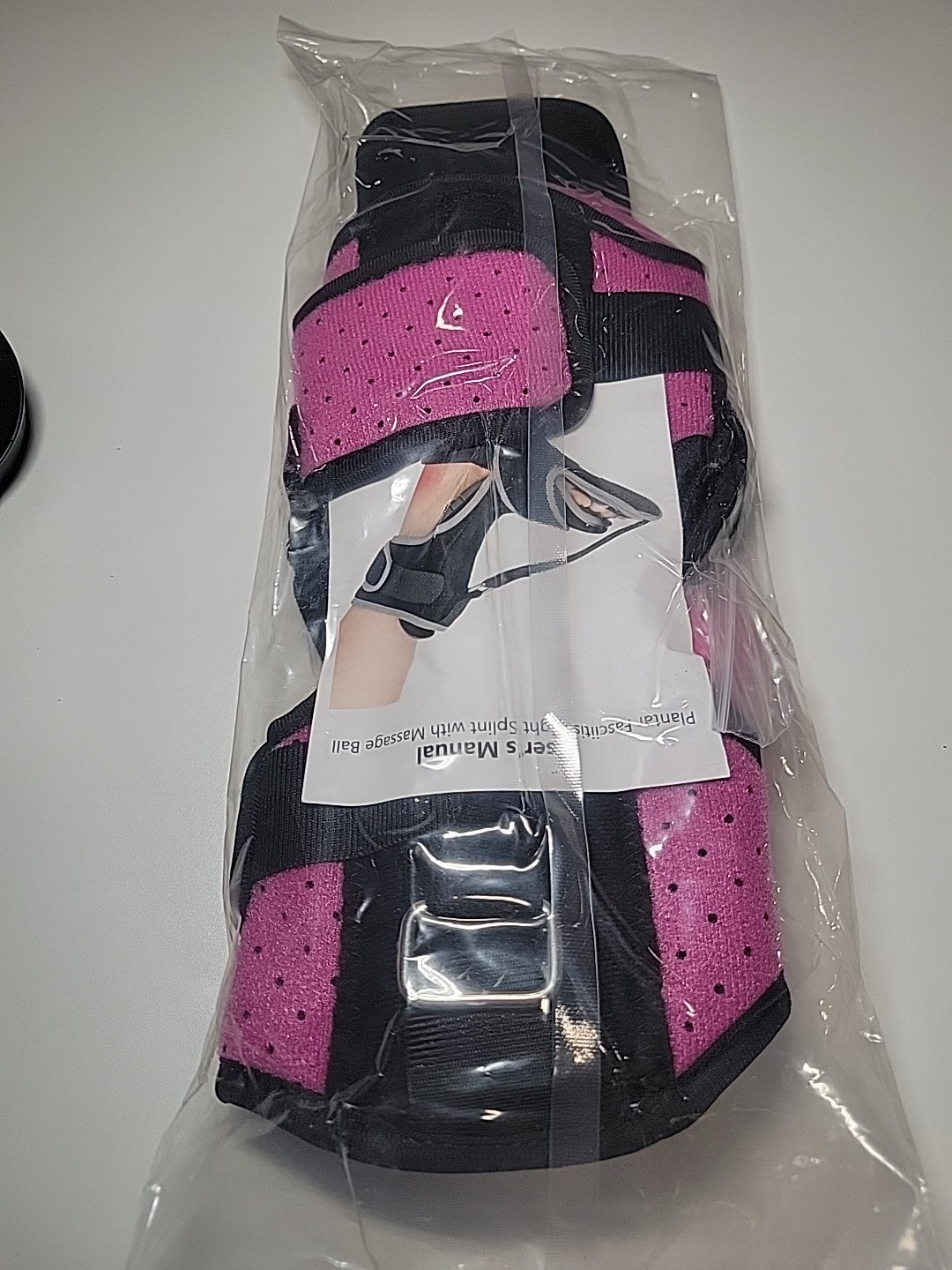 Upgraded Foot Brace with Massage Ball for Pain Plantar Fasciitis Night Splint