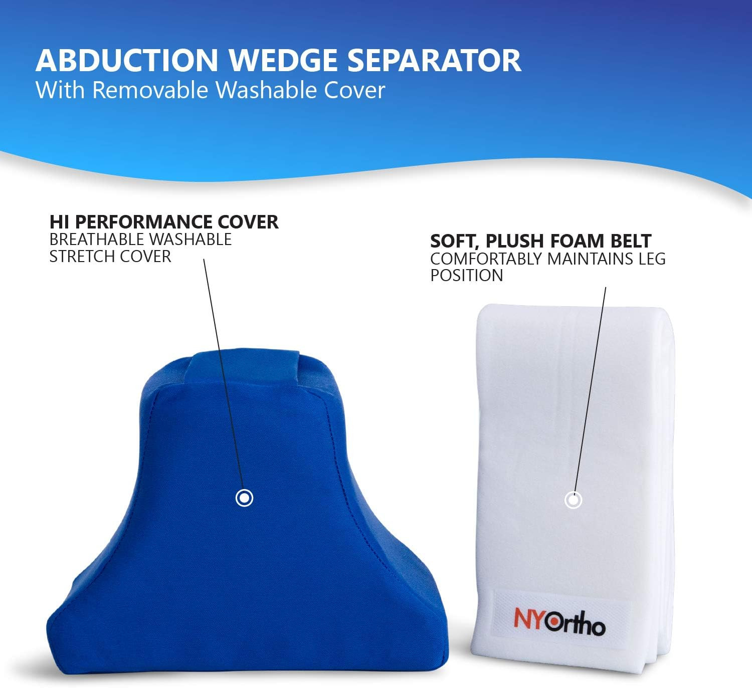 4″ Abduction Wedge Knee Separator Orthopedic Pillow for Surgery Recovery – New