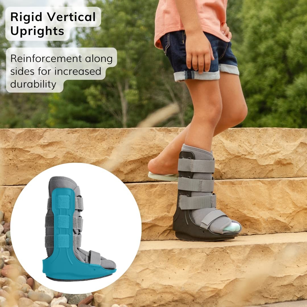 BraceAbility Pediatric Walking Boot – Size M for Youth Ankle Foot Injury