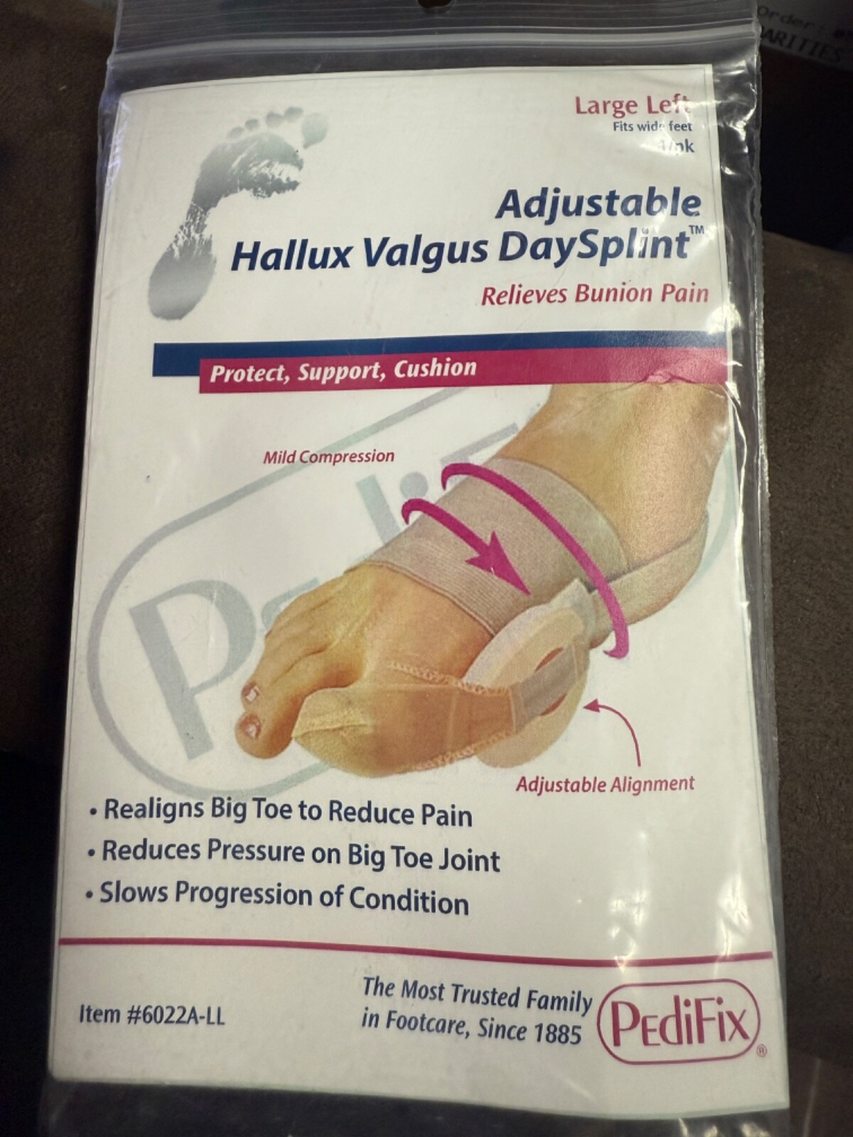 Pedifix Adjustable Hallux Valgus Daysplint-Large Left