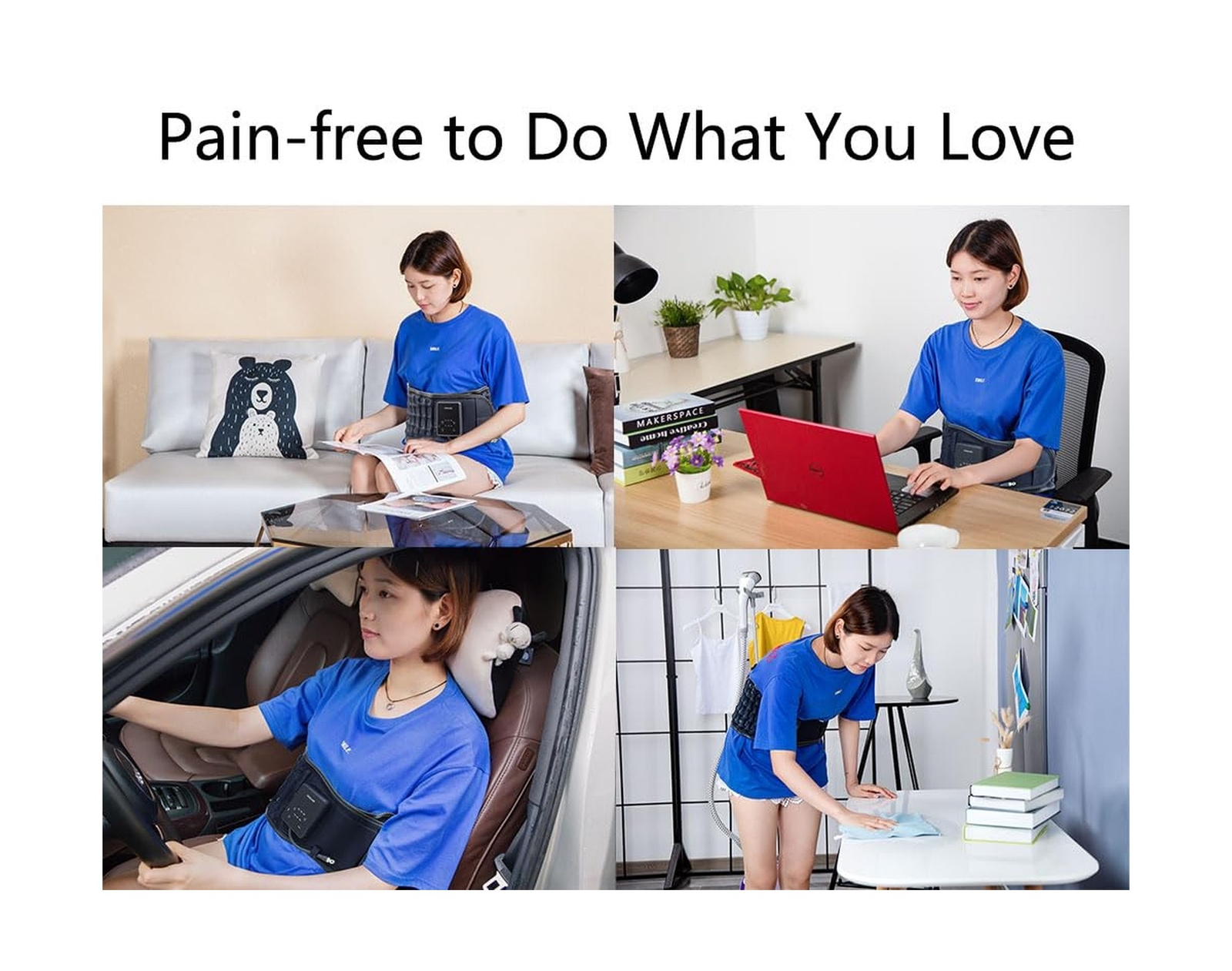 Cordless Heating Decompression Back Belt for Lower Back Pain Relief, Inflatab…