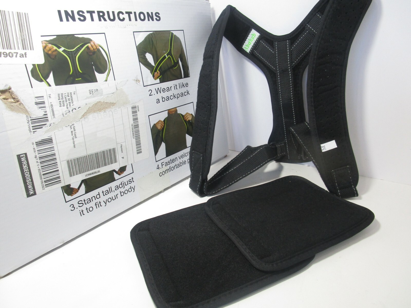 Abahub Posture Corrector Brace Clavicle Back Support Black Medium, FREE SHIP!