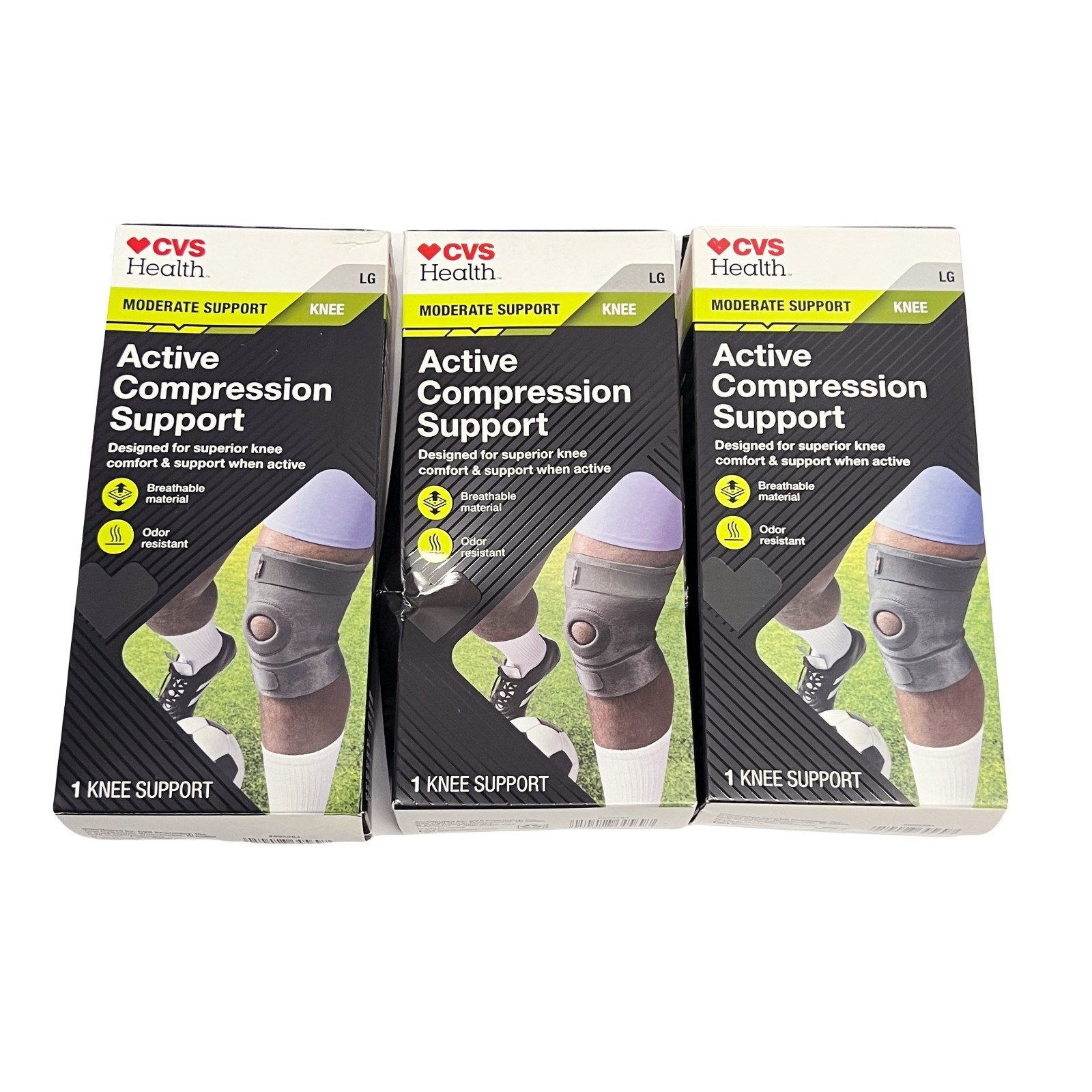 3X CVS Active Compression Knee Support Brace LARGE NEW
