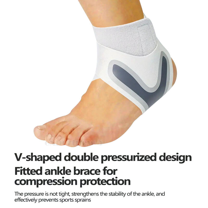 Ankle Brace Compression Support Sleeve Swelling Achilles Tendon Joint Pain Wrap@