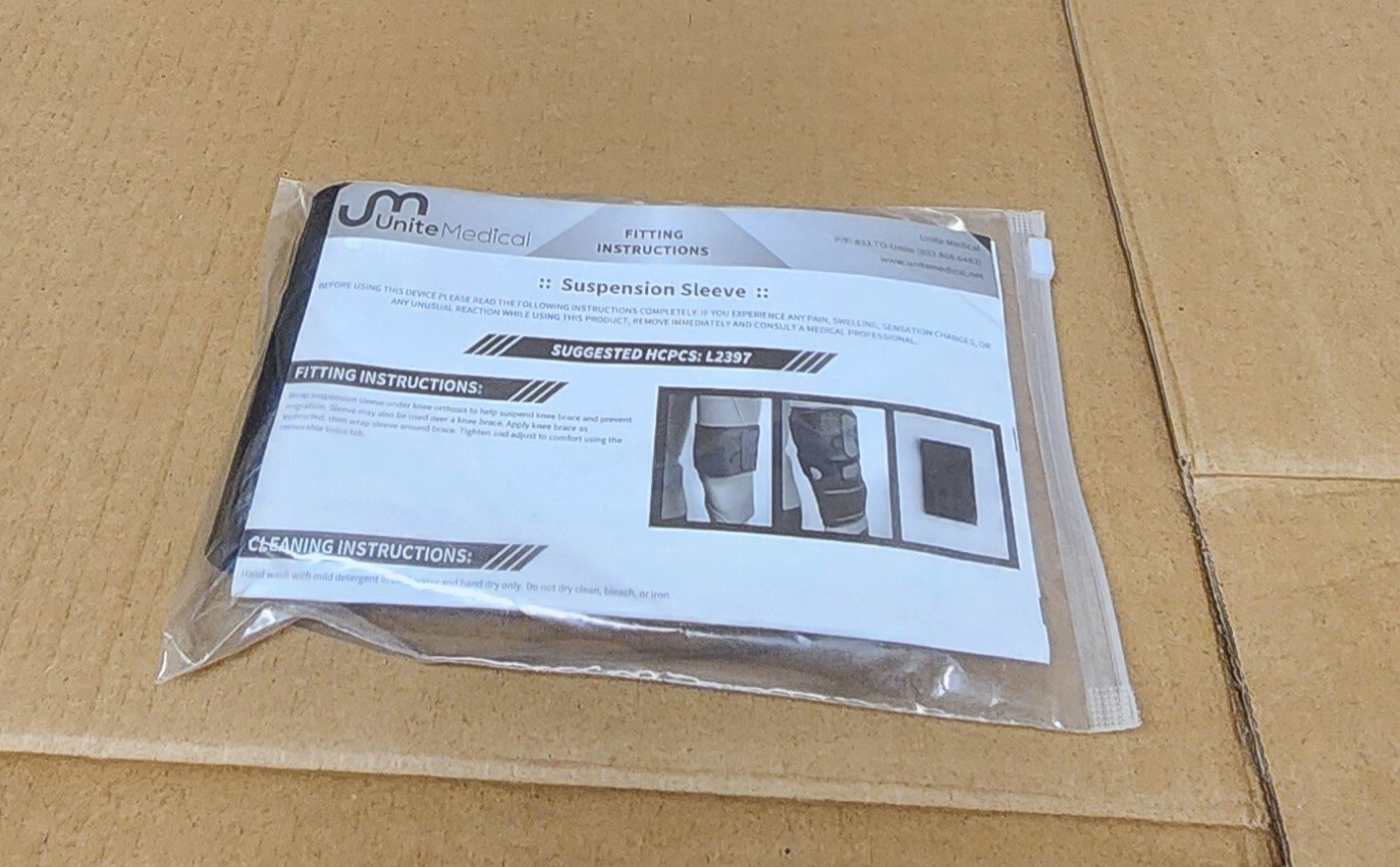 LOT of 2 ~ UNITE Medical Suspension Sleeve (UNIVERSAL) L2397 Black New