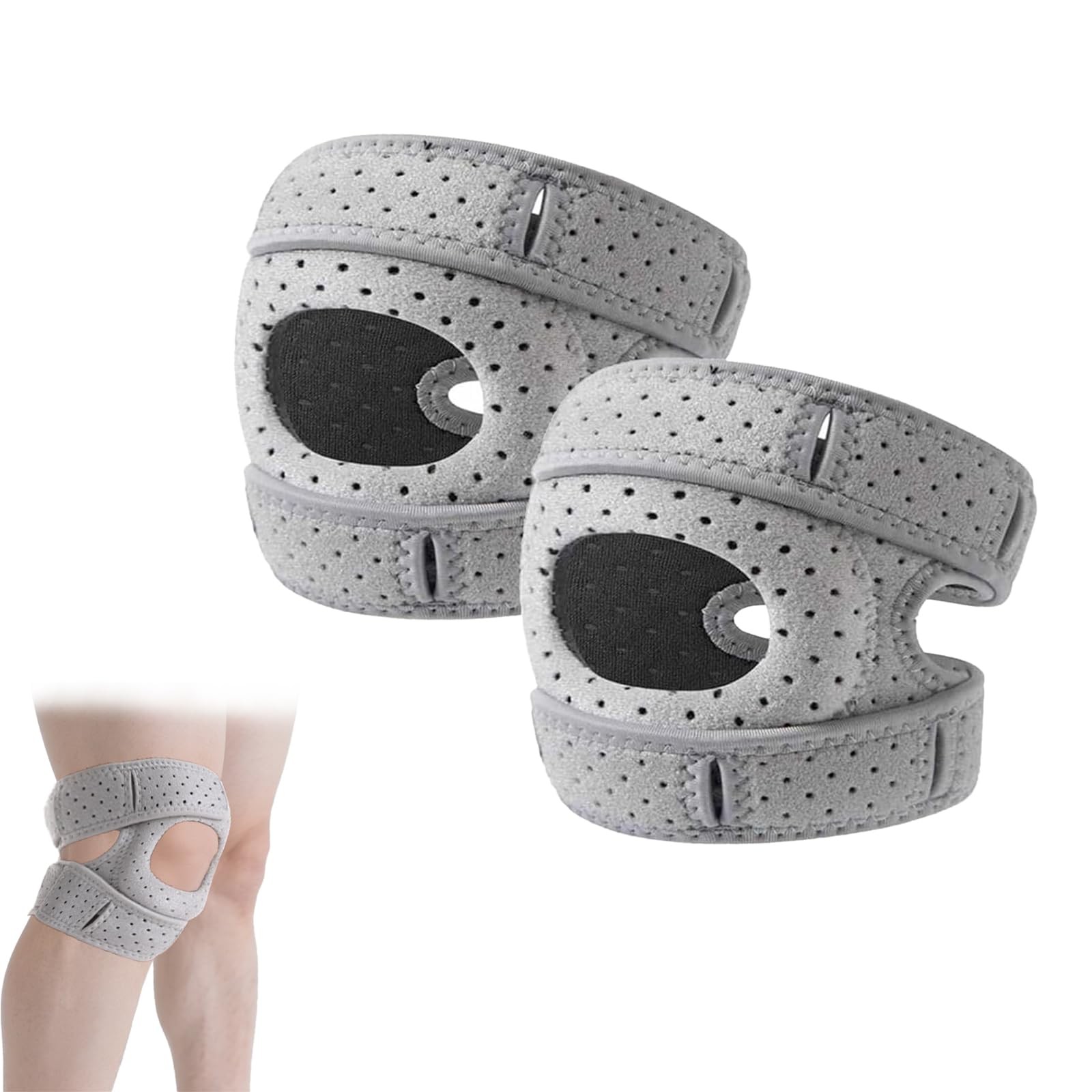 2 Pack Knee Support Brace Stabilizing Sleeve Men Women Small Joint Relief