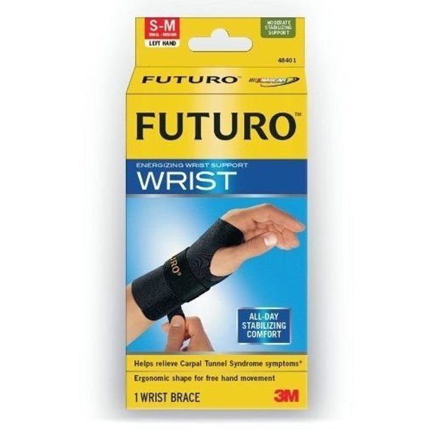 3M Futuro Sport 48401 Wrist Brace Support Left Hand Small Medium Moderate 1ct