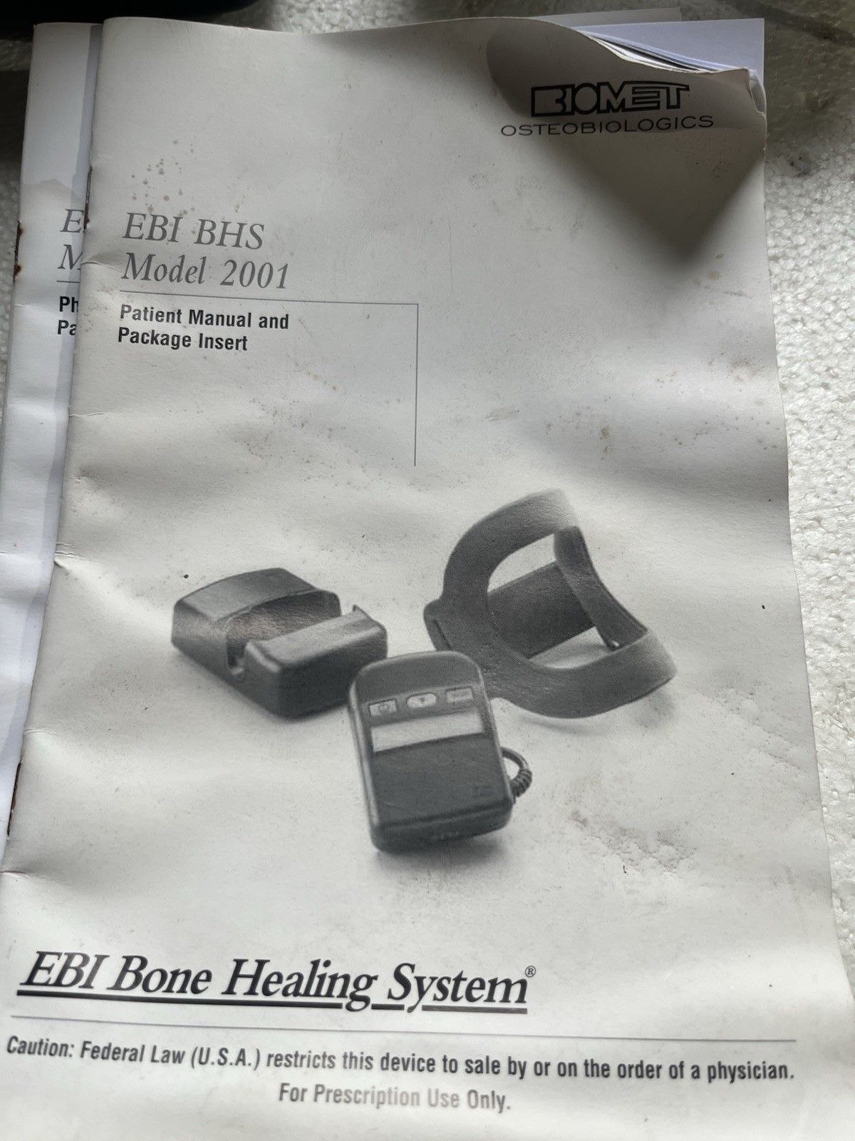 Biomet Ebi Bone Healing System Model 2001 W/ Case, Charger, Manual EUC Free Ship